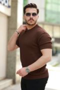 Erkek Bisiklet Yaka Jakarlı Kısa Kollu Tshirt resmi